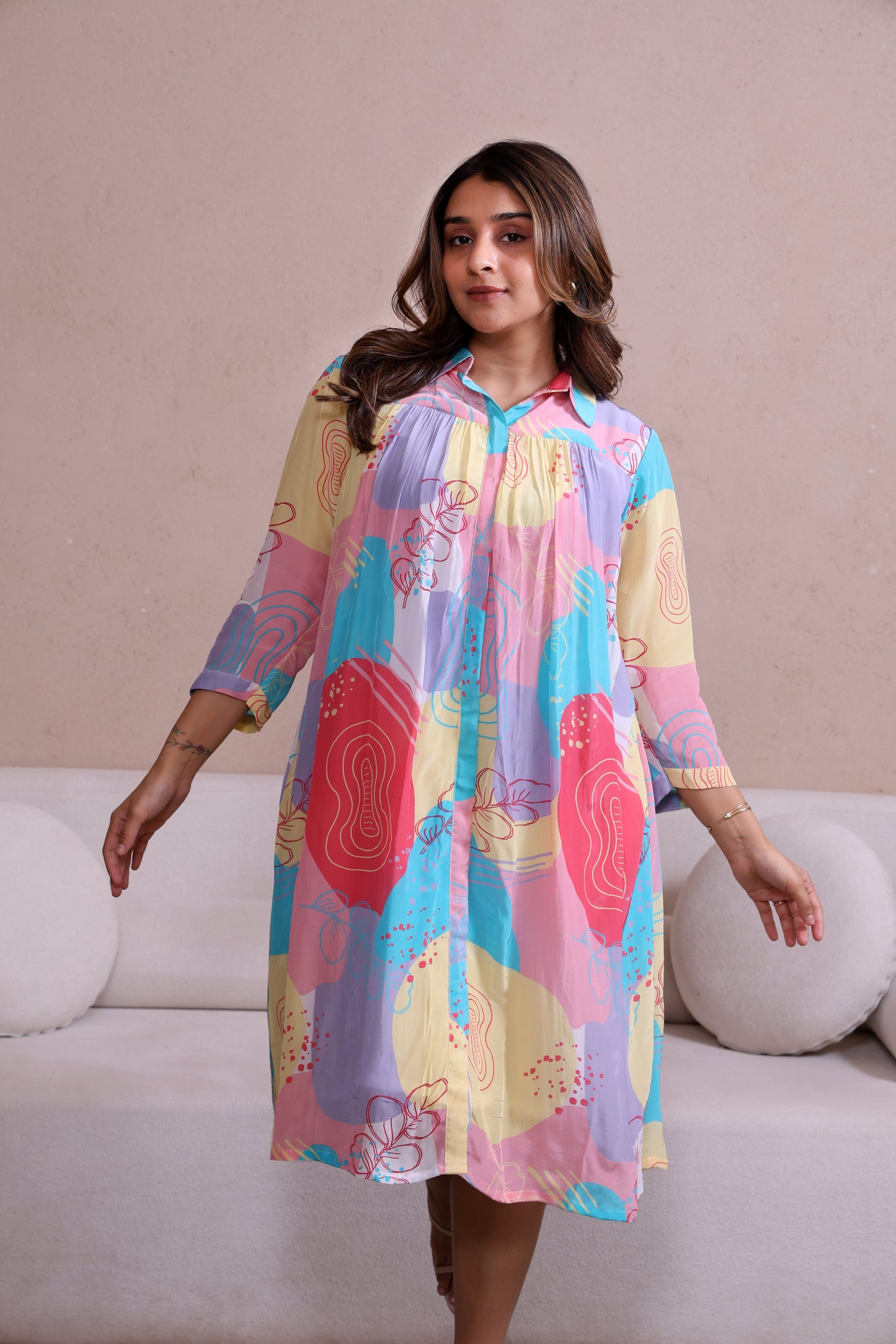 Abstract Printed Dress