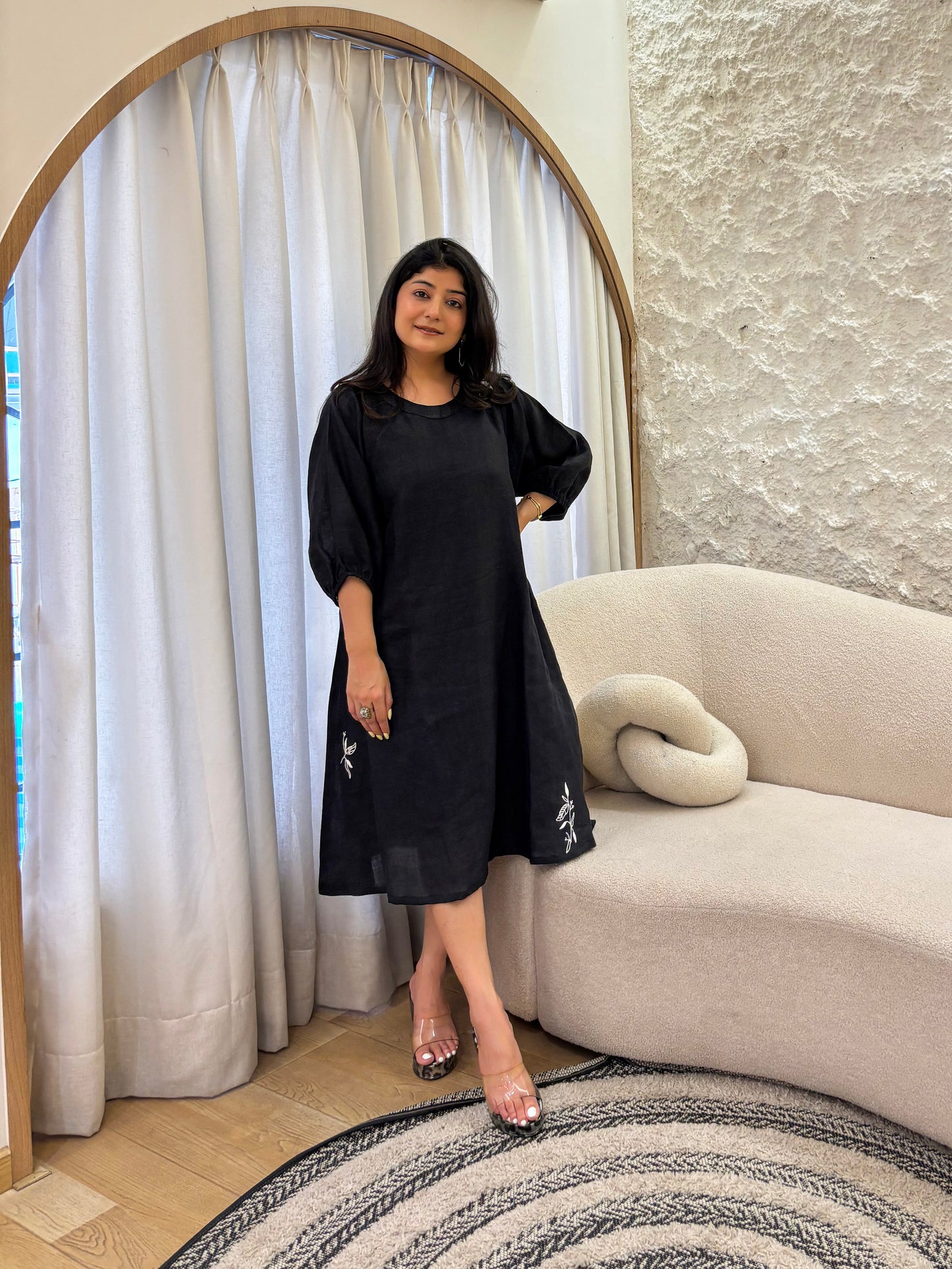 Black Linen Dress