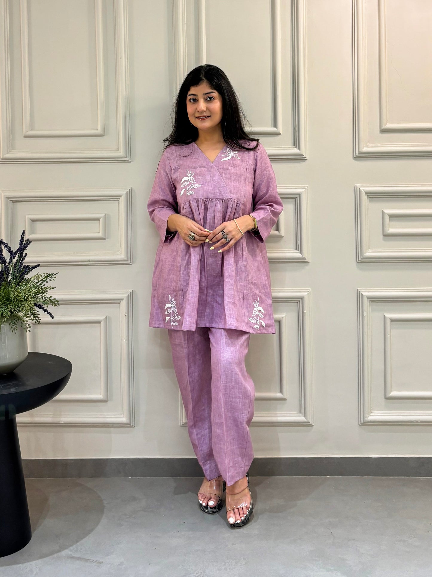 Lavender linen Co-Ord set