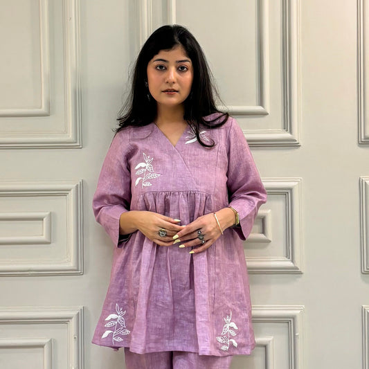 Lavender linen Co-Ord set
