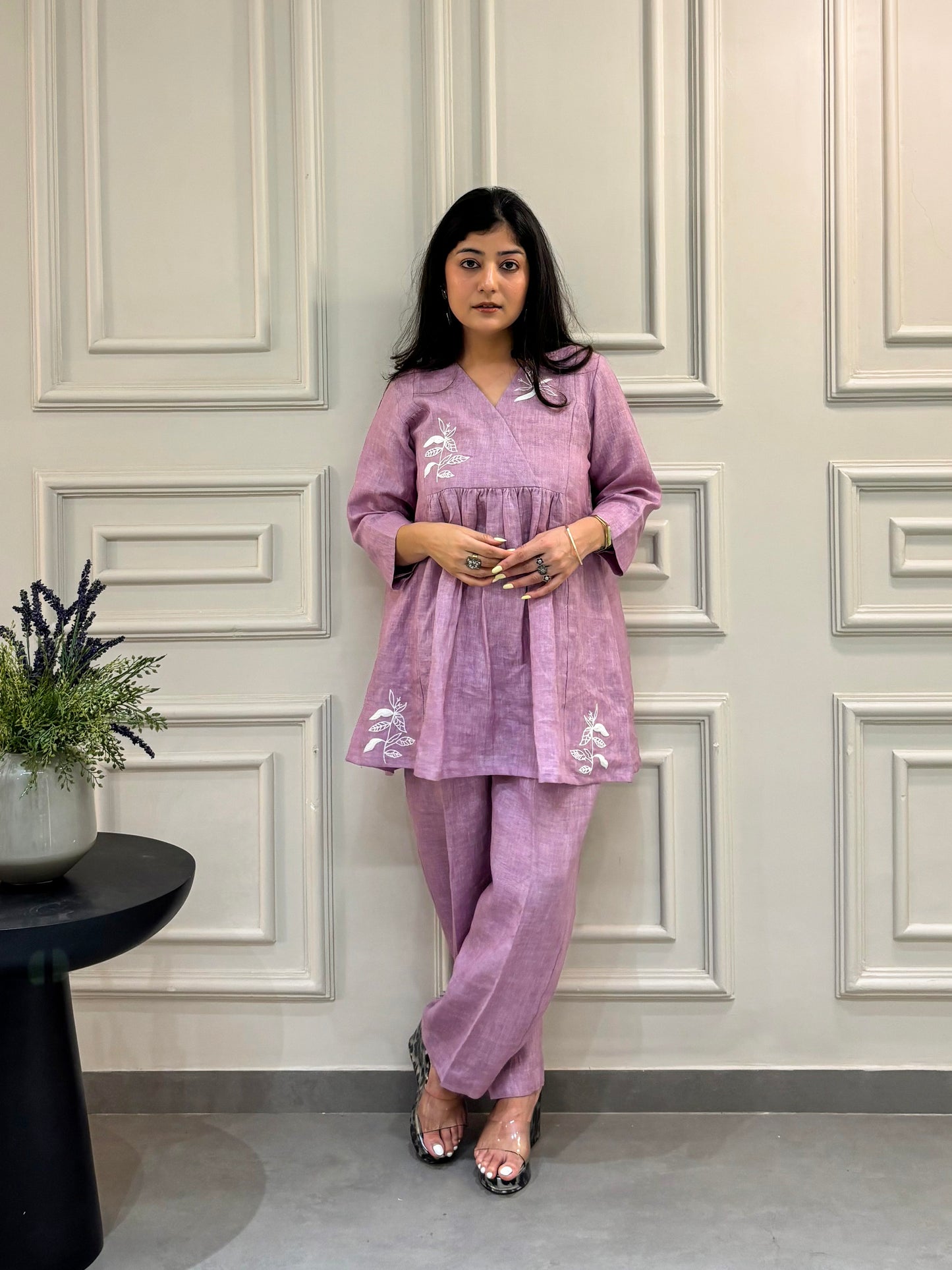 Lavender linen Co-Ord set