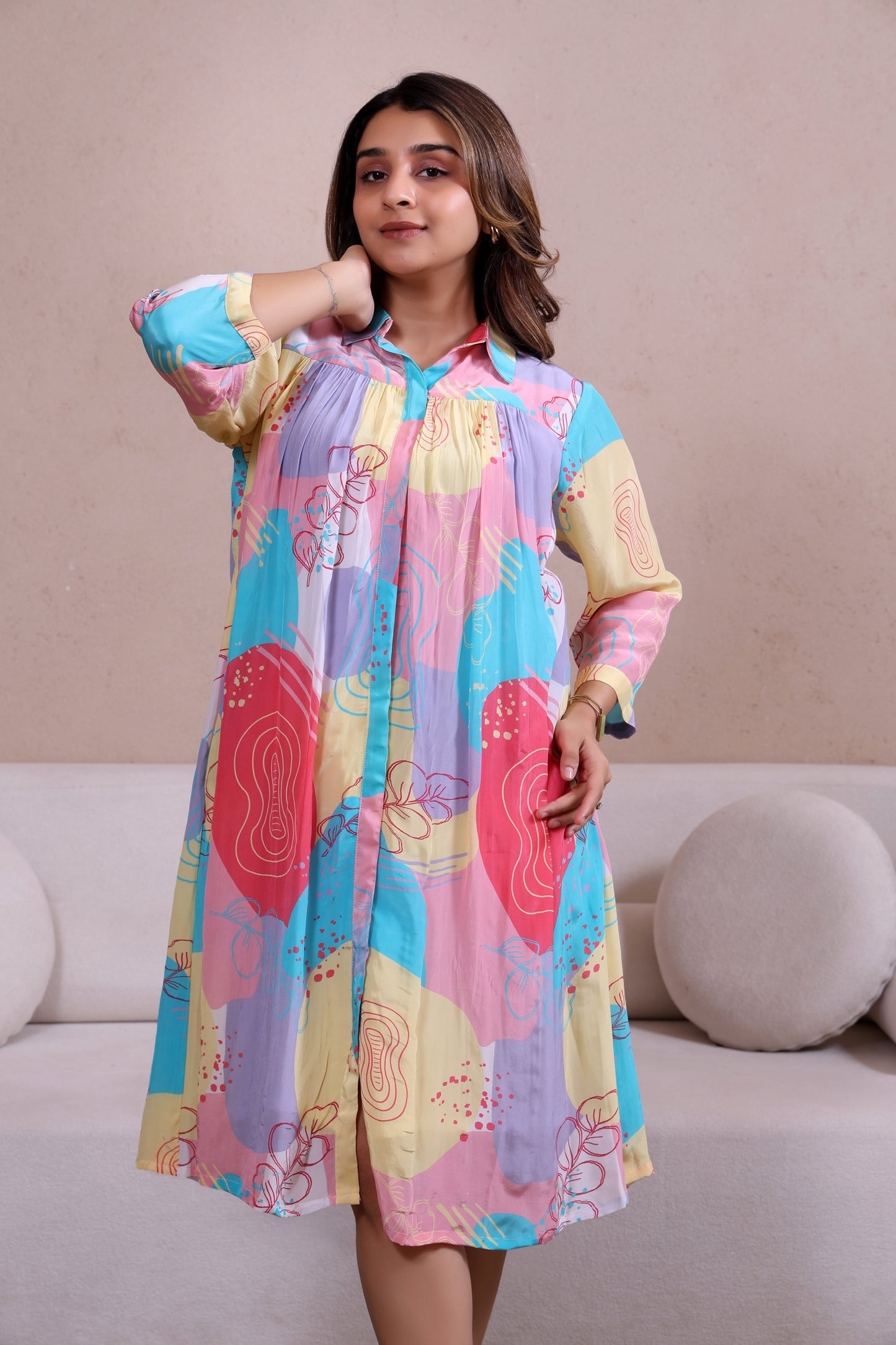 Abstract Printed Dress