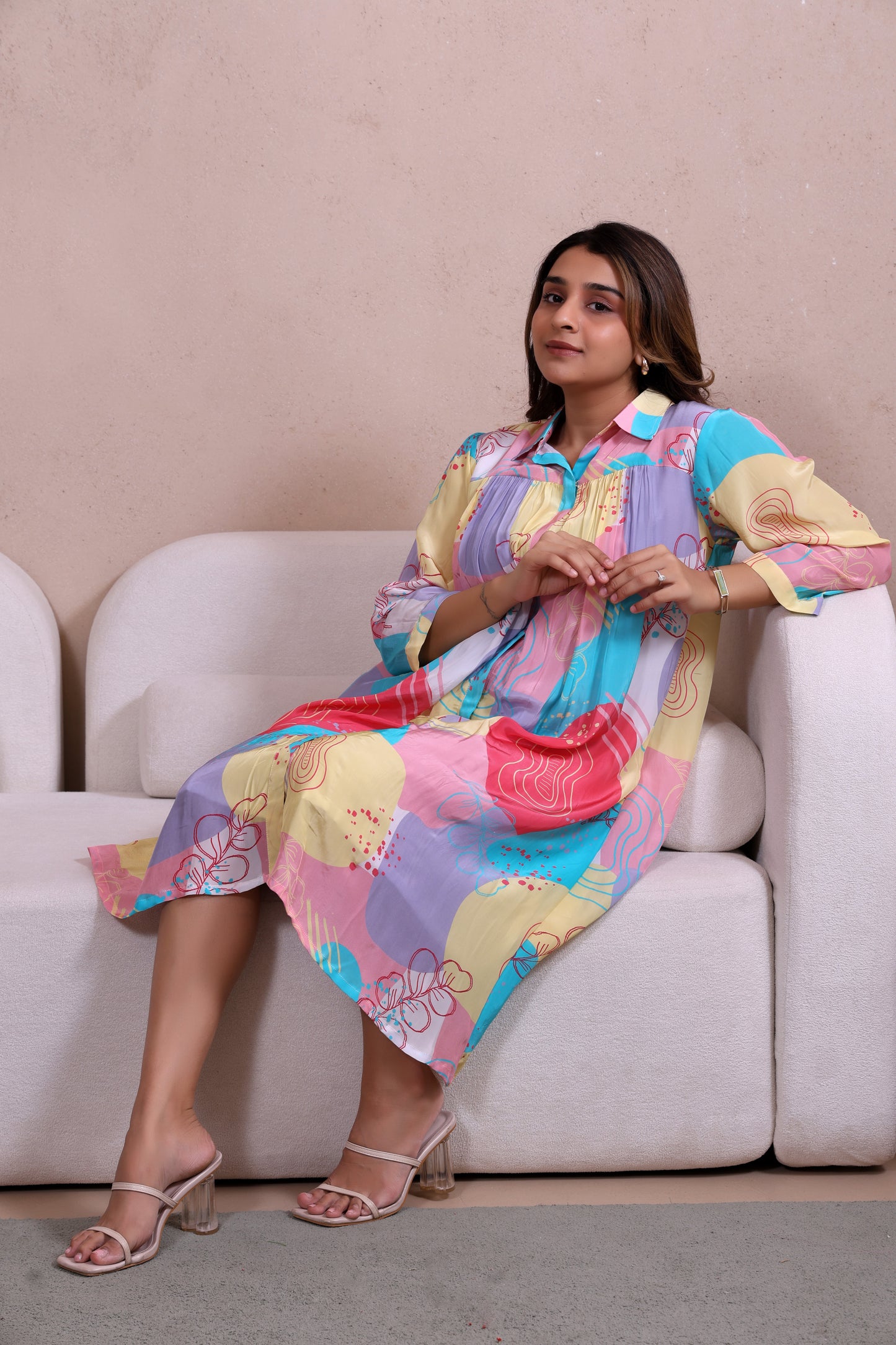 Abstract Printed Dress