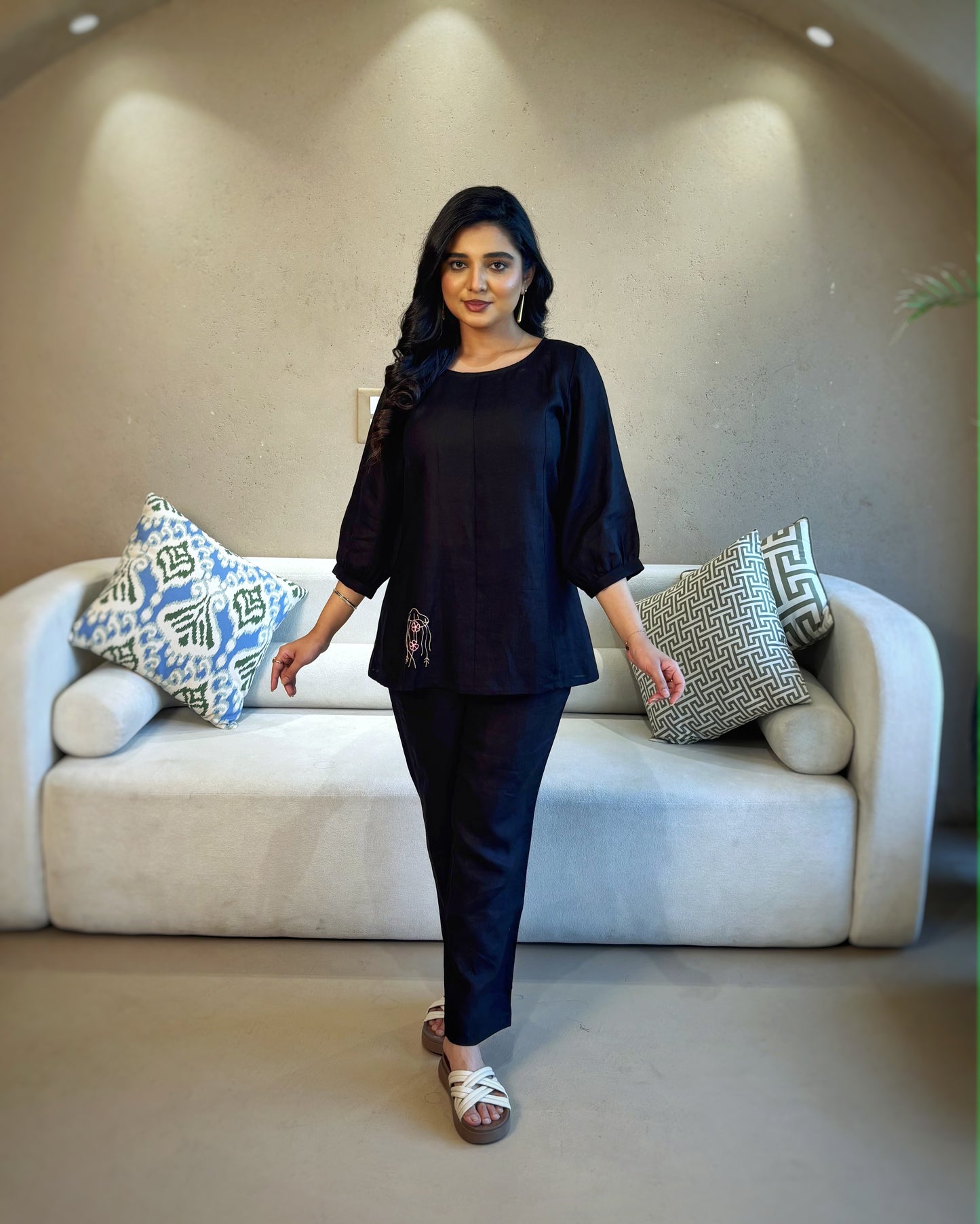 Linen Co-Ord set- Black