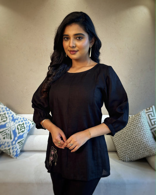 Linen Co-Ord set- Black