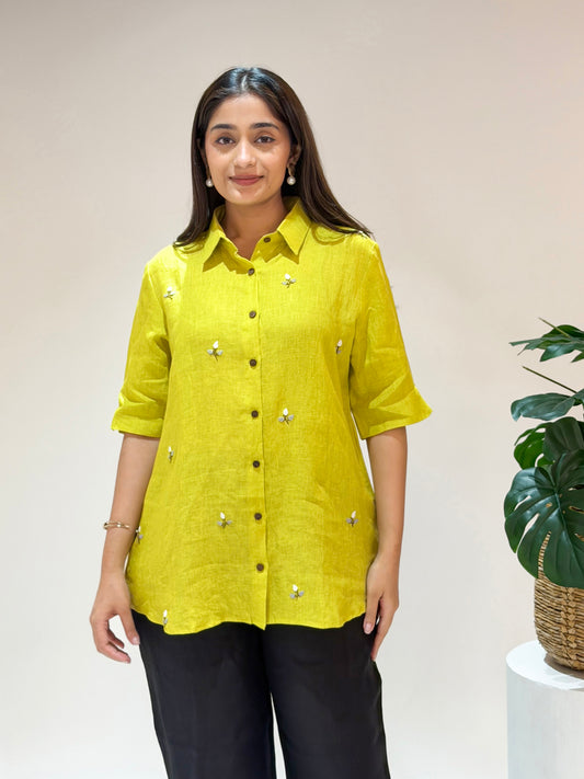 Linen Shirt - Yellow