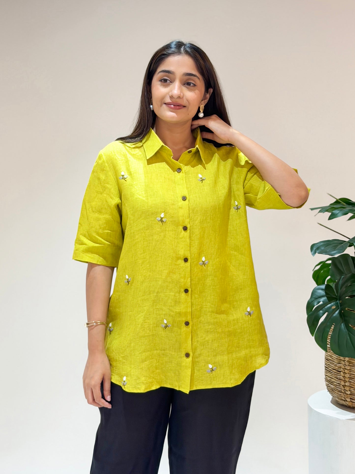 Linen Shirt - Yellow
