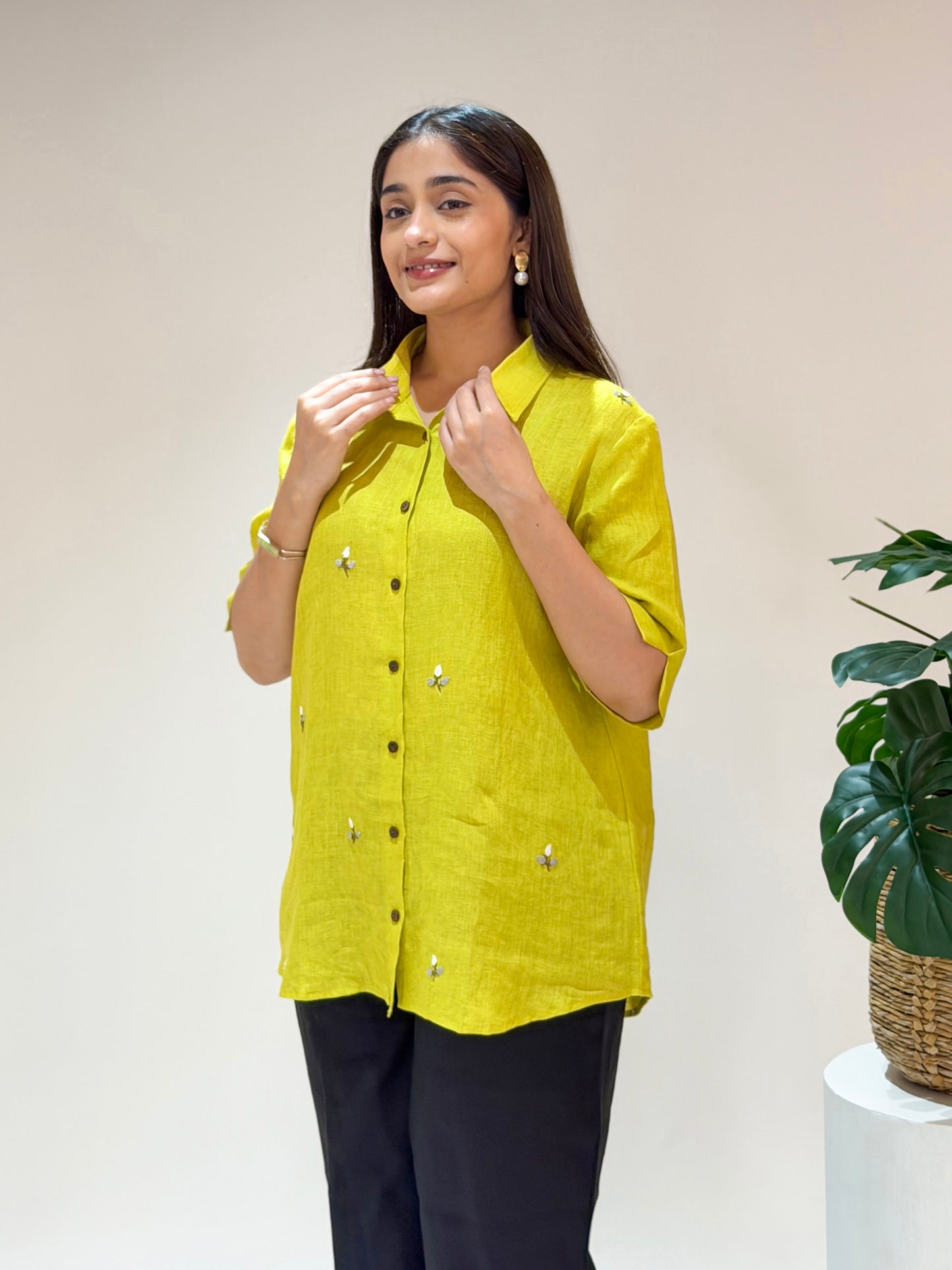 Linen Shirt - Yellow