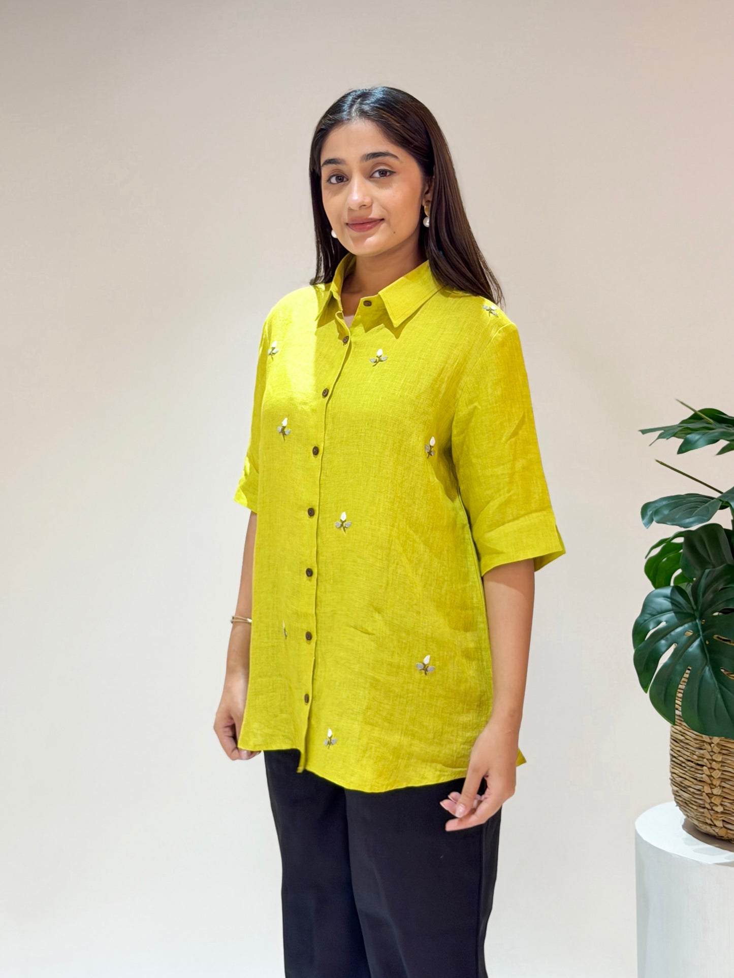 Linen Shirt - Yellow
