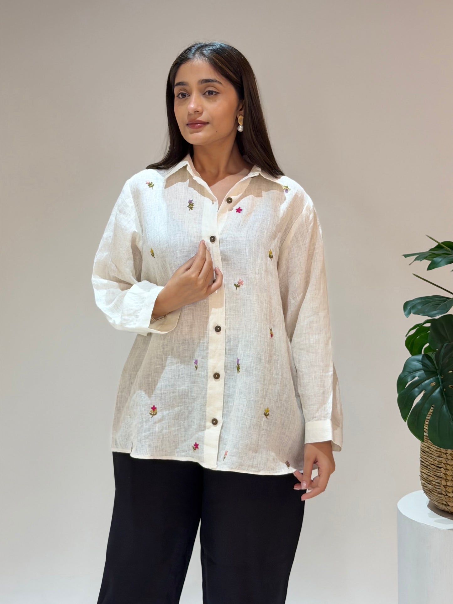 Linen Shirt - Off White