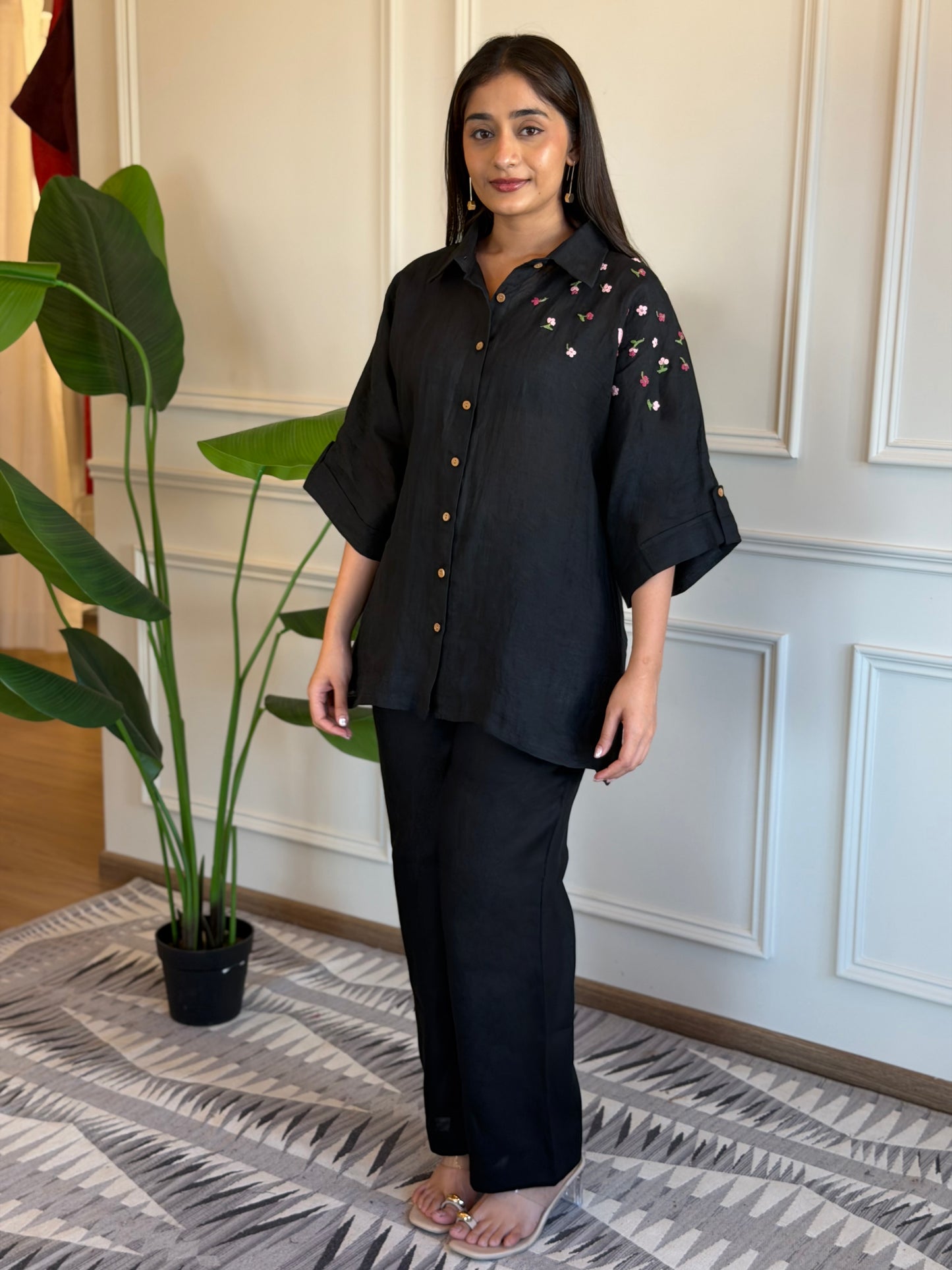 Linen Co-Ord set- Black