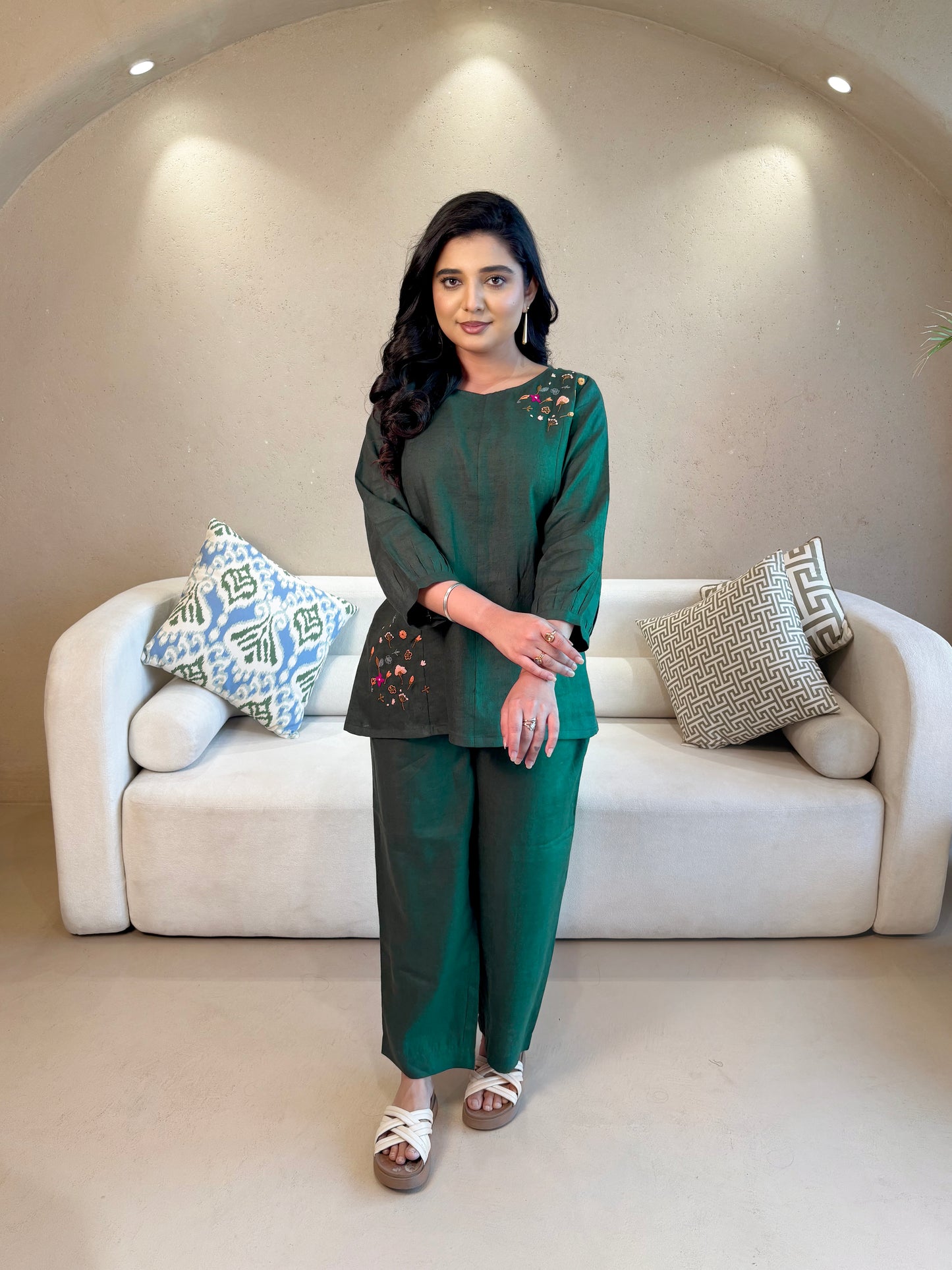 Linen Co-Ord set- Green