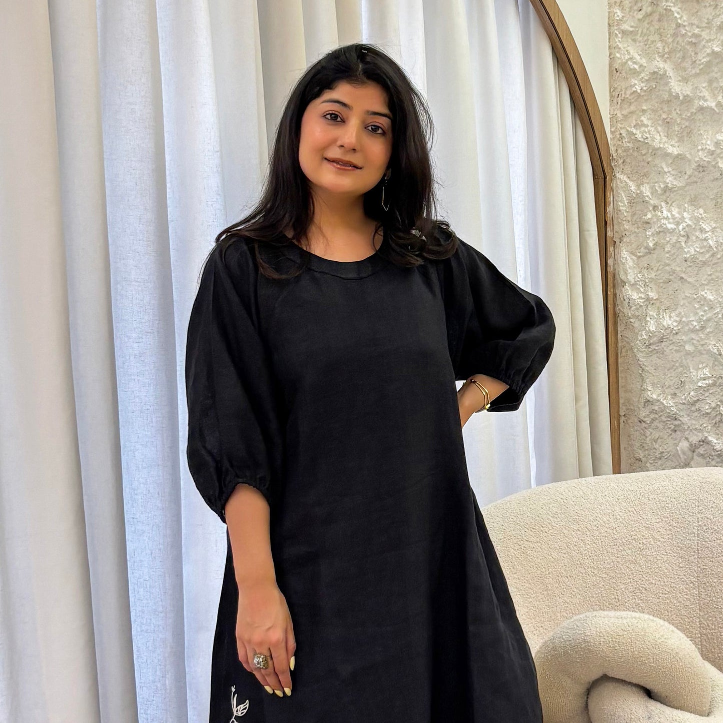 Black Linen Dress