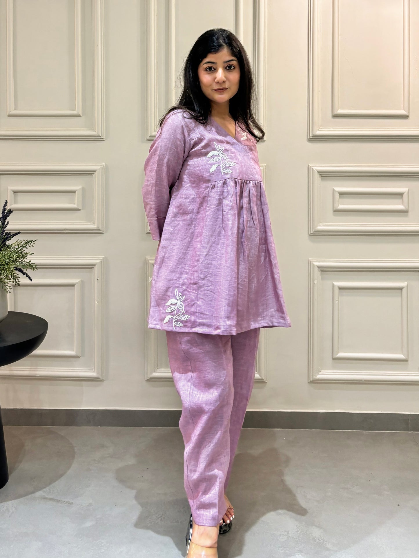 Lavender linen Co-Ord set