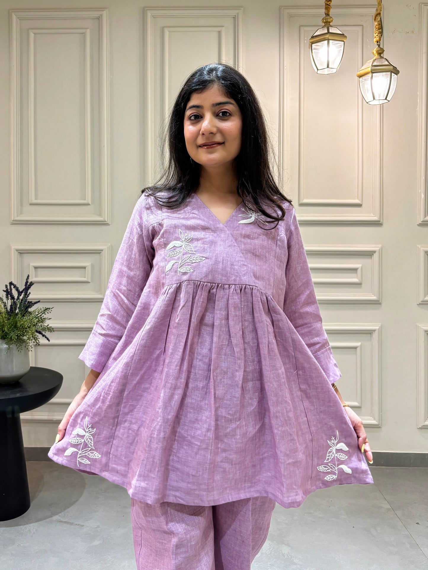 Lavender linen Co-Ord set